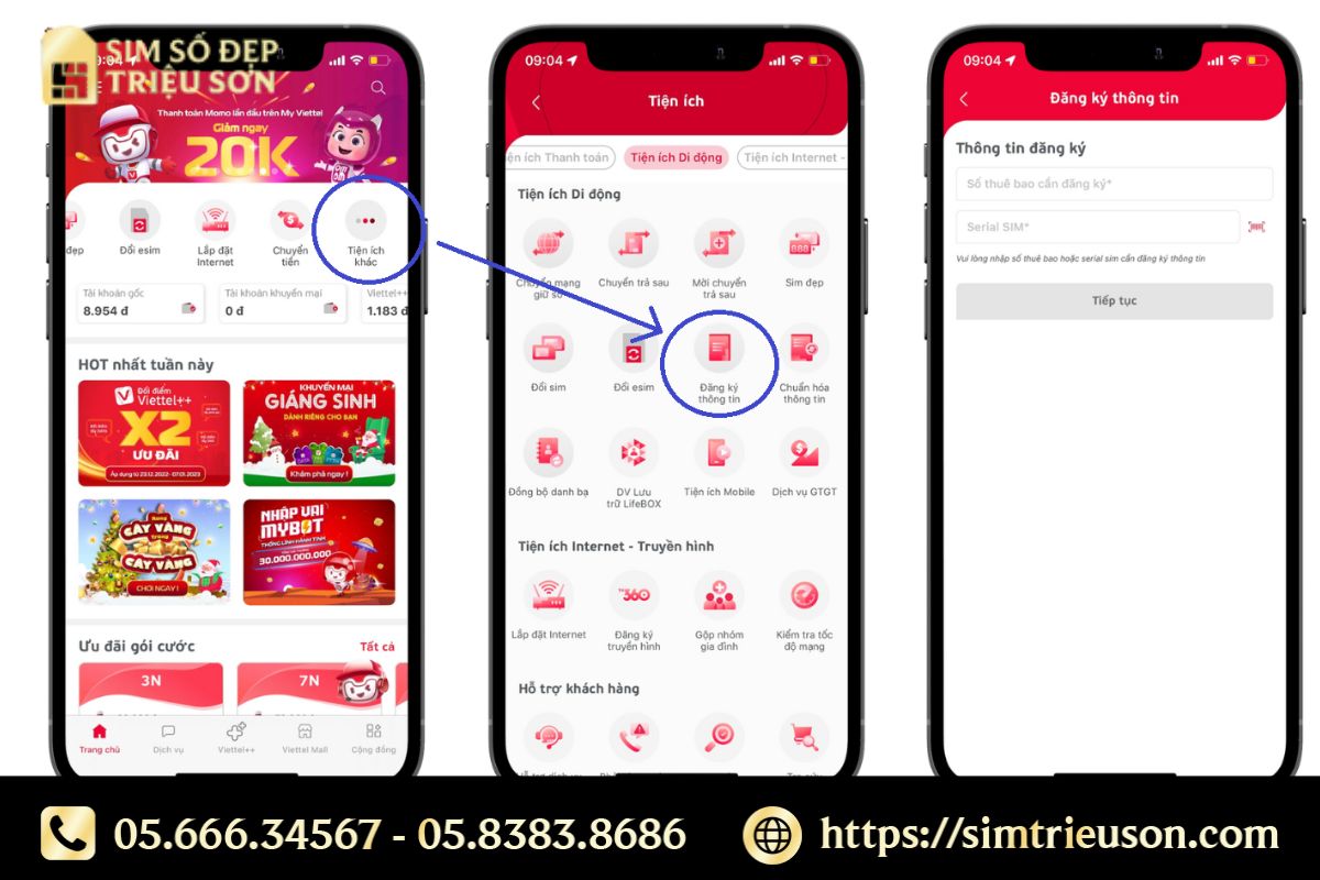 Các bước hướng dẫn đăng ký thông tin sim viettel chính chủ 