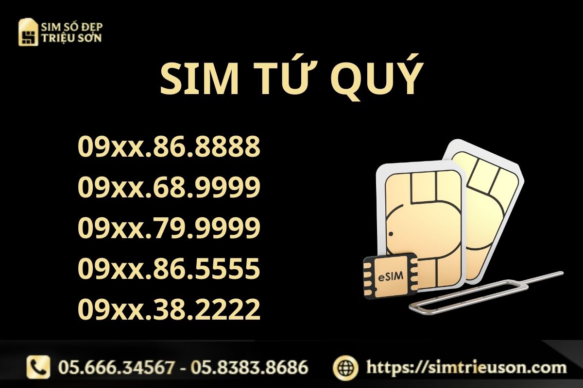 Sim tứ quý là một trong những dạng sim số đẹp được săn đón nhiều nhất