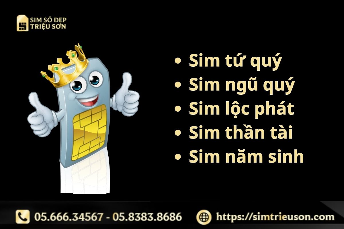 Sim Viettel số đẹp có rất nhiều dạng số khác nhau